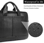 Augus Leather Laptop Briefcase for Men,Waterproof Travel Messenger Duffle Bags 15.6 Inch Laptop Bag - Image 6